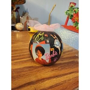Vintage 1996 Matrix Barbie Decoupage Christmas‎ Tree Ornament Ball